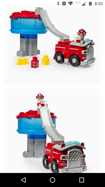 paw patrol mega bloks truck